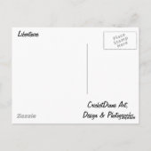 アメリカ合衆国の自由の女神7月4日 ポストカード (裏面)