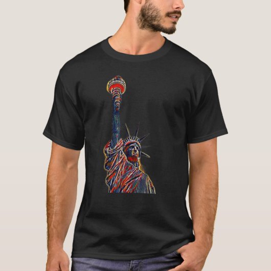 アメリカ合衆国の自由の女神 Tシャツ (正面)