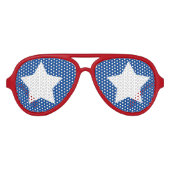 アメリカ合衆国の自由の赤白と青 アビエーターサングラス (正面)