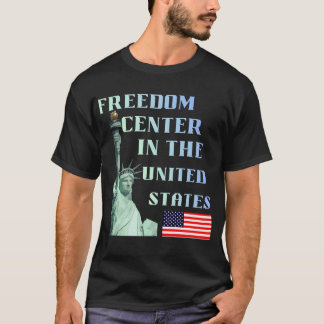 アメリカ合衆国の自由センター 愛国的な自由 Tシャツ