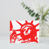 アメリカ合衆国の自由ポップ・アートの芸術像のシンボル ポストカード (スタンド正面)