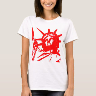 アメリカ合衆国の自由ポップ・アートの芸術像のシンボル Tシャツ