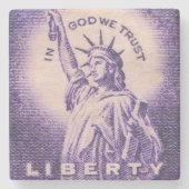 アメリカ合衆国の自由ヴィンテージ ストーンコースター (正面)