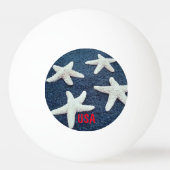 アメリカ合衆国の赤白と青の航海のヒトデ 卓球ボール (裏面)