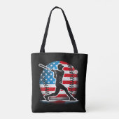 アメリカ合衆国の野球選手バッター トートバッグ (裏面)