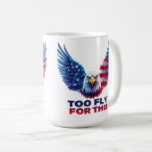 アメリカ合衆国の鷲 アメリカ国旗にとてもよく似合う コーヒーマグカップ (正面右)
