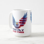 アメリカ合衆国の鷲 アメリカ国旗にとてもよく似合う コーヒーマグカップ (正面左)