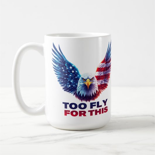 アメリカ合衆国の鷲 アメリカ国旗にとてもよく似合う コーヒーマグカップ (左)