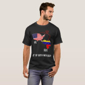 アメリカ合衆国のChを組み合わせたハーフアメリカのベネズエラ国旗 Tシャツ (正面フル)