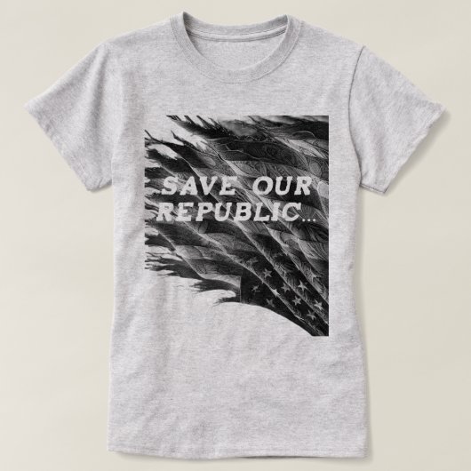 アメリカ合衆国を守れ Tシャツ (デザイン正面)