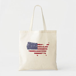 アメリカ合衆国をUSAの旗として表現 トートバッグ