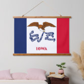 アメリカ合衆国アイオワ州旗を持つウォールタペストリー 吊り下げ型タペストリー (寝室)