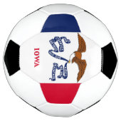アメリカ合衆国アイオワ州旗を持つ愛国的なサッカーボール サッカーボール (回転)