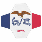 アメリカ合衆国アイオワ州旗を持つ愛国的なサッカーボール サッカーボール (フラット)