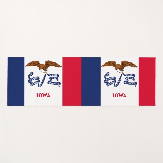 アメリカ合衆国アイオワ州旗を持つ愛国的なヨガマット ヨガマット (正面(横))
