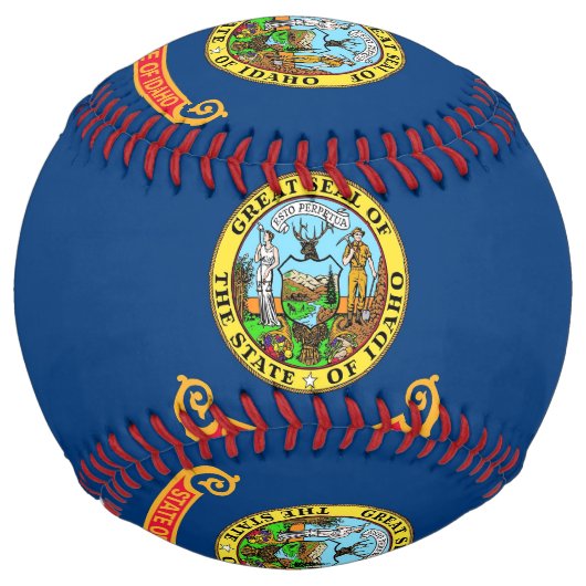 アメリカ合衆国アイダホ州の旗を持つ愛国的ソフトボール ソフトボール (正面)