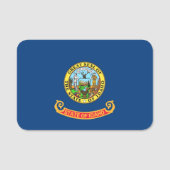 アメリカ合衆国アイダホ州旗を持つ愛国的な名前タグ 名札 (正面)