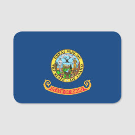 アメリカ合衆国アイダホ州旗を持つ愛国的な名前タグ 名札