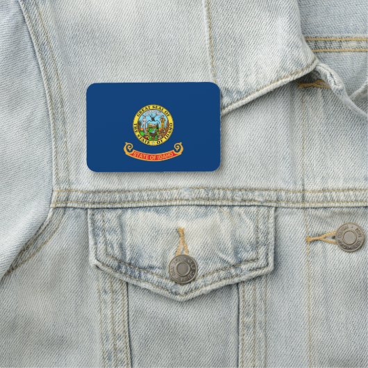 アメリカ合衆国アイダホ州旗を持つ愛国的な名前タグ 名札 (インサイチュ)