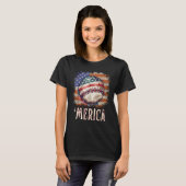 アメリカ合衆国アメリカ合衆国7月4日の愛国野球 Tシャツ (正面フル)