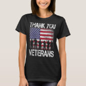 アメリカ合衆国アメリカ国旗ありがとう退役軍人誇りを持ったVete Tシャツ (正面)