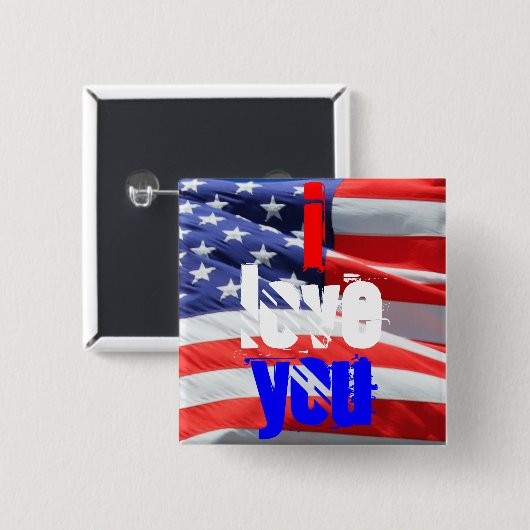 アメリカ合衆国アメリカ国旗の色 缶バッジ (正面&裏面)