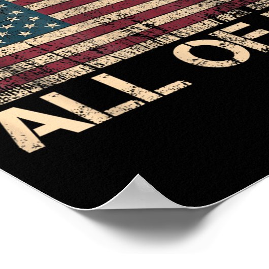 アメリカ合衆国アメリカ国旗をすべて取り消すことができない ポスター (角)