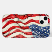 アメリカ合衆国アメリカ国旗 Case-Mate iPhoneケース (裏面 (横))