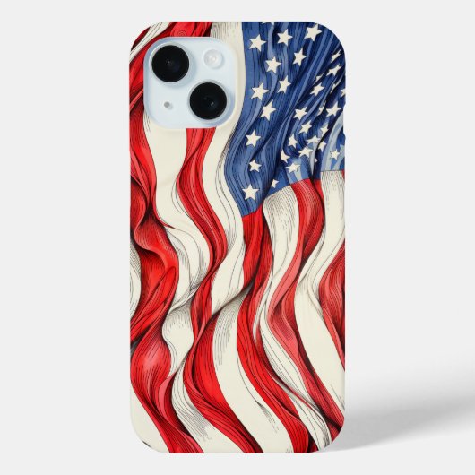 アメリカ合衆国アメリカ国旗 Case-Mate iPhoneケース (裏面)