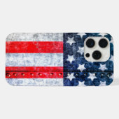 アメリカ合衆国アメリカ国旗 iPhoneケース (裏面横)