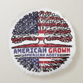 アメリカ合衆国アメリカ統一された州アメリカの木の根 ラウンドクッション (裏面)