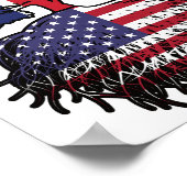 アメリカ合衆国アメリカ英国ツリールーツ国旗 ポスター (角)