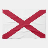 アメリカ合衆国アラバマ州旗を持つキッチンタオル キッチンタオル (横)
