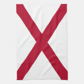 アメリカ合衆国アラバマ州旗を持つキッチンタオル キッチンタオル (縦)