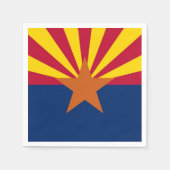 アメリカ合衆国アリゾナ州旗を持つ愛国的な紙ナプキン スタンダードカクテルナプキン (正面)