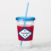 アメリカ合衆国アーカンソー州旗を持つ愛国的なアクリルタンブラー アクリルタンブラー (裏面)