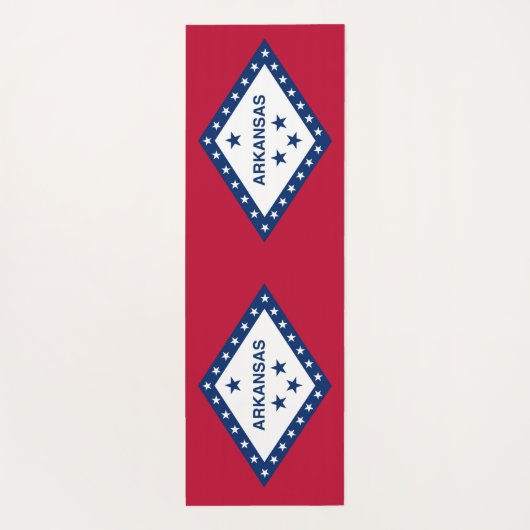 アメリカ合衆国アーカンソー州旗を持つ愛国的なヨガマット ヨガマット (裏面)