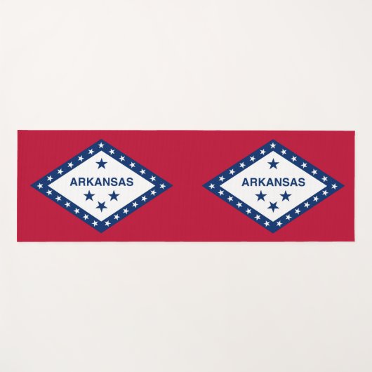 アメリカ合衆国アーカンソー州旗を持つ愛国的なヨガマット ヨガマット (正面(横))