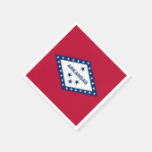 アメリカ合衆国アーカンソー州旗を持つ愛国的な紙ナプキン スタンダードカクテルナプキン (角)