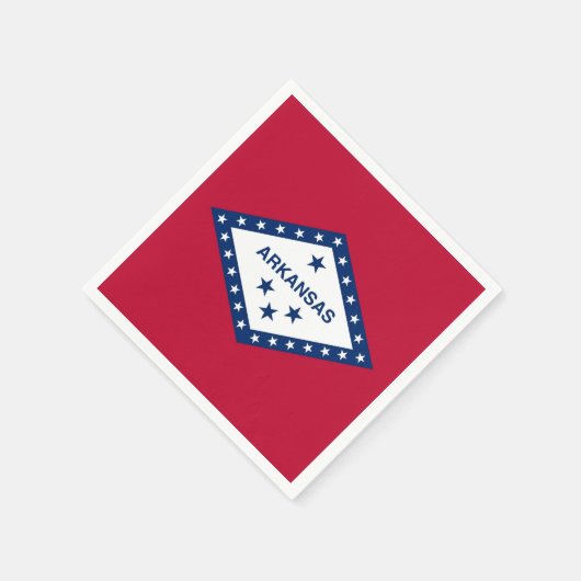 アメリカ合衆国アーカンソー州旗を持つ愛国的な紙ナプキン スタンダードカクテルナプキン (角)