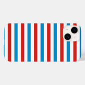 アメリカ合衆国イリノイ州シカゴ市国旗ストライプ柄青 Case-Mate iPhoneケース (裏面 (横))