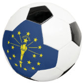 アメリカ合衆国インディアナ州の州旗をあしらった愛国的なサッカーボール サッカーボール (3/4)