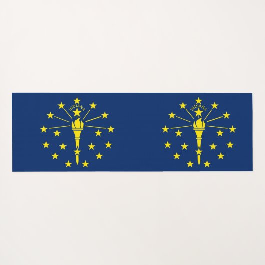 アメリカ合衆国インディアナ州旗を持つ愛国的なヨガマット ヨガマット (裏面(横))