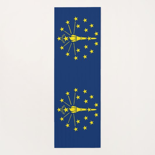 アメリカ合衆国インディアナ州旗を持つ愛国的なヨガマット ヨガマット (裏面)