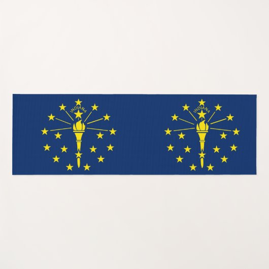 アメリカ合衆国インディアナ州旗を持つ愛国的なヨガマット ヨガマット (正面(横))