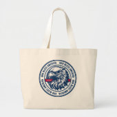 アメリカ合衆国イーグルの神の祝福アメリカ ラージトートバッグ (正面)