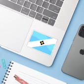 アメリカ合衆国ウィスコンシン州マディソン市旗 シール (ノートパソコンとiPhone)