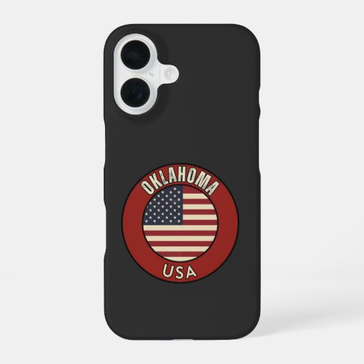 アメリカ合衆国オクラホマ州 iPhone 16ケース (裏面)