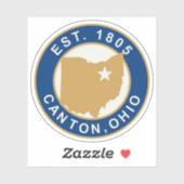 アメリカ合衆国オハイオ州カントンの紋章 シール (シート)