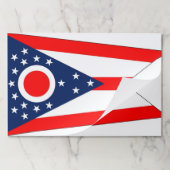 アメリカ合衆国オハイオ州旗を持つティアウェイ紙パッド ペーパーパッド (折り畳み)